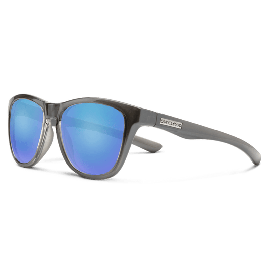 Suncloud Topsail Crystal Silver Backpaint w/Polarized Blue Mirror Lens