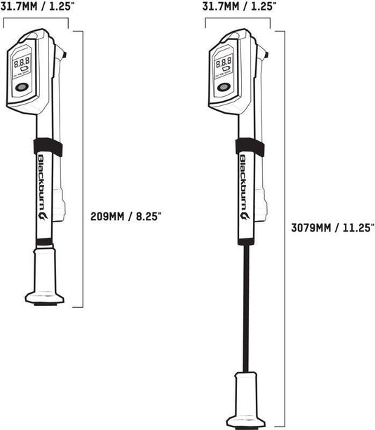 Blackburn Honest Digital Shock Mini-Pump - Gear West