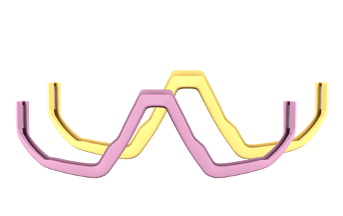 Bliz Fusion Jawbone Pastel Pack Powder Pink and Pastel Yellow - Gear West