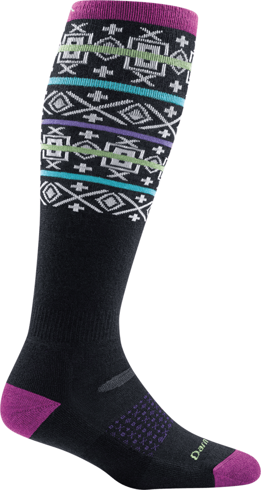 Darn Tough Women's Northstar Over-The-Calf Midweight Sock in Black - Gear West