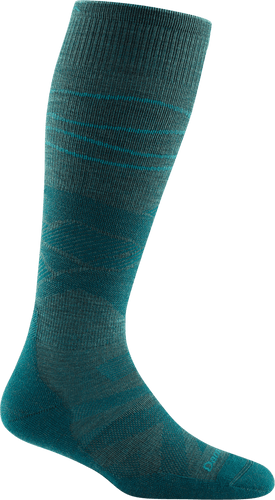 Darn Tough Women's Sea to Sky Over-The-Calf Lightweight Sock in Teal Size Medium - Gear West