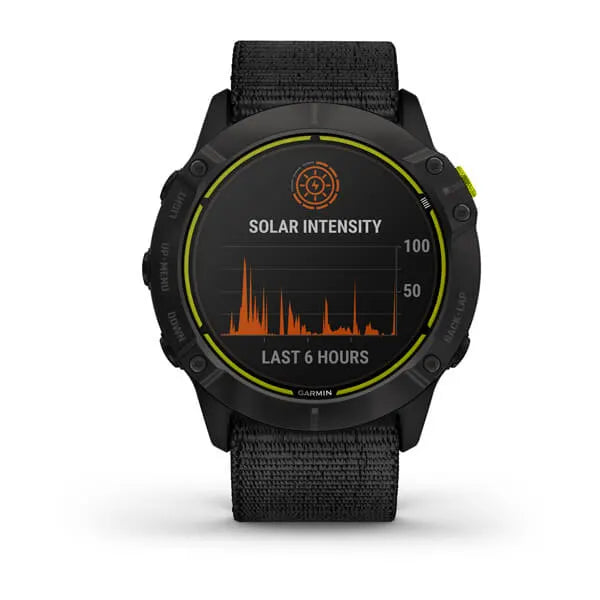 Load image into Gallery viewer, Garmin Enduro GPS Carbon Gray DLC Titanium with Black UltraFit Nylon Strap BND - Gear West
