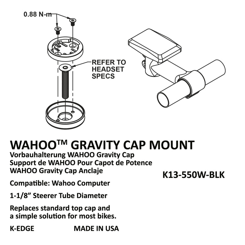 Load image into Gallery viewer, K-Edge Wahoo Gravity Stem Mount - Gear West
