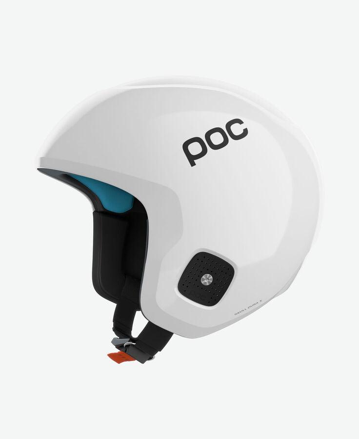 Load image into Gallery viewer, POC Skull Dura X SPIN Ski Race Helmet in Hydrogen White - Gear West
