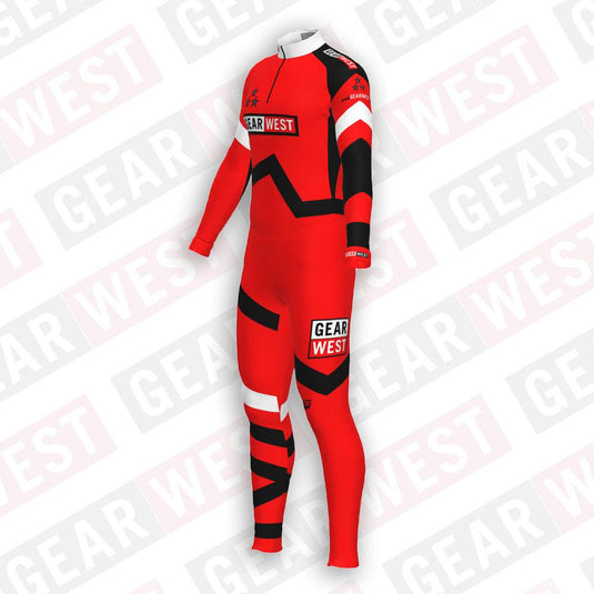 Podiumwear Men's Gear West Red Racesuit - Gear West