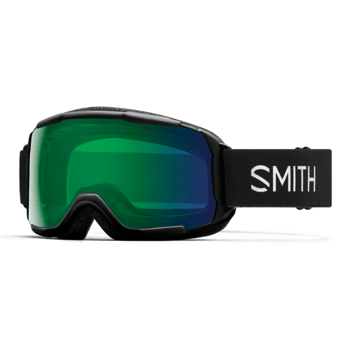 Smith Grom Youth Goggle in Black with ChromaPop Everyday Green Mirror Lens - Gear West