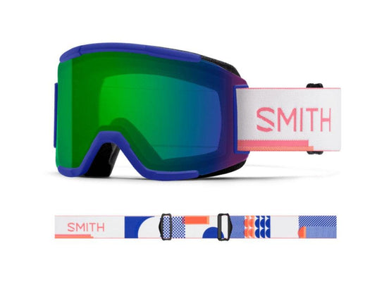 Smith Squad in Lapis Risoprint with ChromaPop Everyday Green Mirror Lens - Gear West