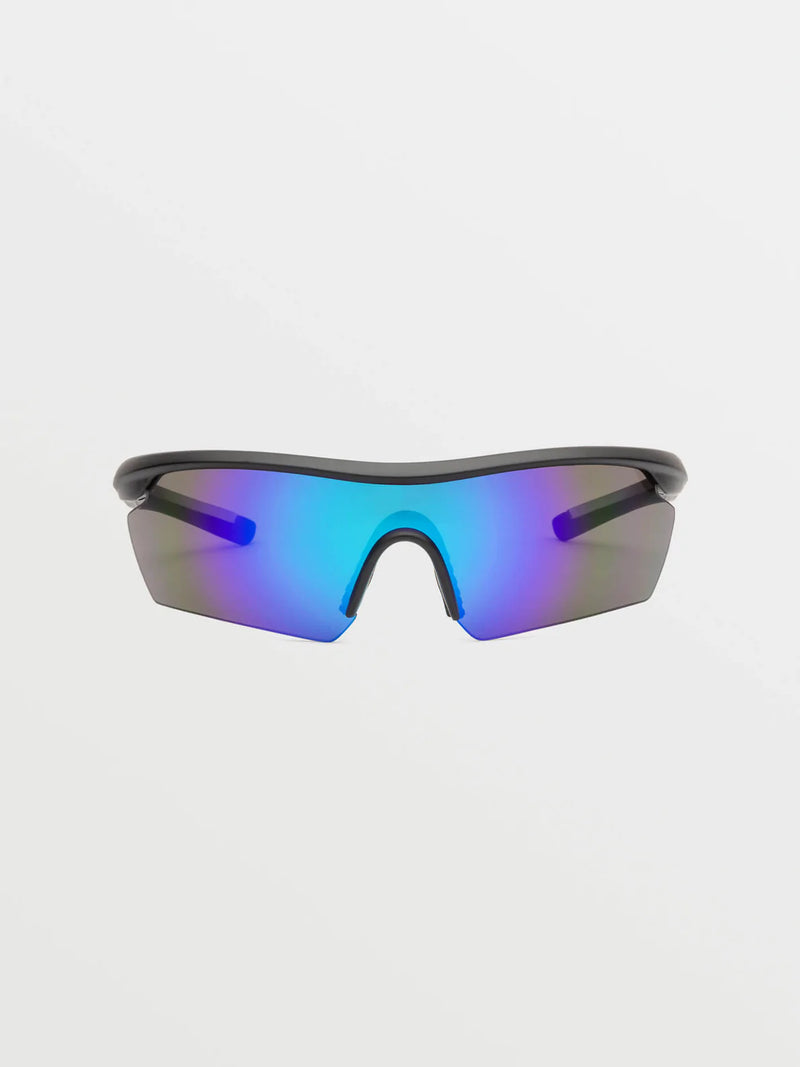 Load image into Gallery viewer, Volcom Download Sunglasses Matte Black Clear Fade/gray blue Mirror - Gear West
