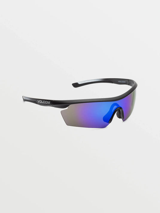 Volcom Download Sunglasses Matte Black Clear Fade/gray blue Mirror - Gear West