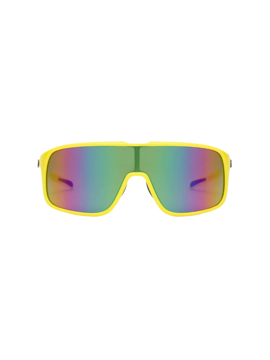 Volcom Macho Sunglasses Yellow-Aqua/ Rainbow Mirror - Gear West