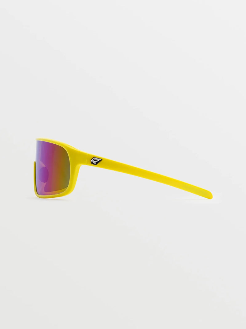 Load image into Gallery viewer, Volcom Macho Sunglasses Yellow-Aqua/ Rainbow Mirror - Gear West
