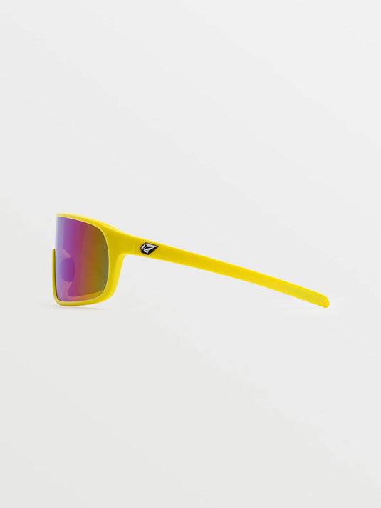 Volcom Macho Sunglasses Yellow-Aqua/ Rainbow Mirror - Gear West